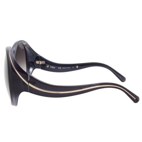 Chloe Grey Oval Sunglasses - Picture 3 of 5